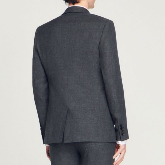 Sandro Paris Wool Blazer Suit Jacket Coat Work Office Business Wedding Guest - M - Picture 3 of 12